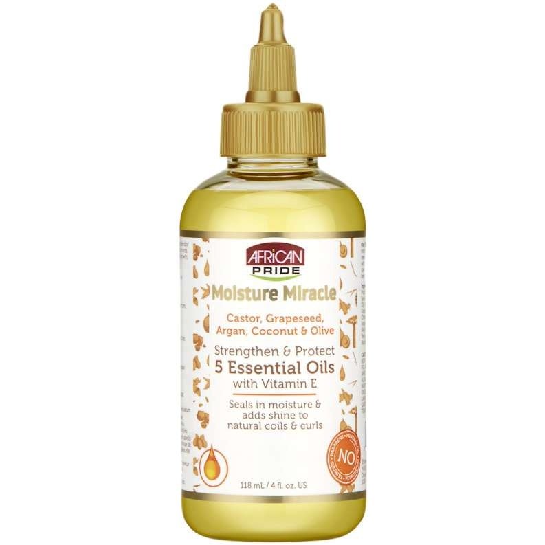 African Pride Moisture Miracle Strengthen Protect 5 Essential Oils 4 Oz African Pride