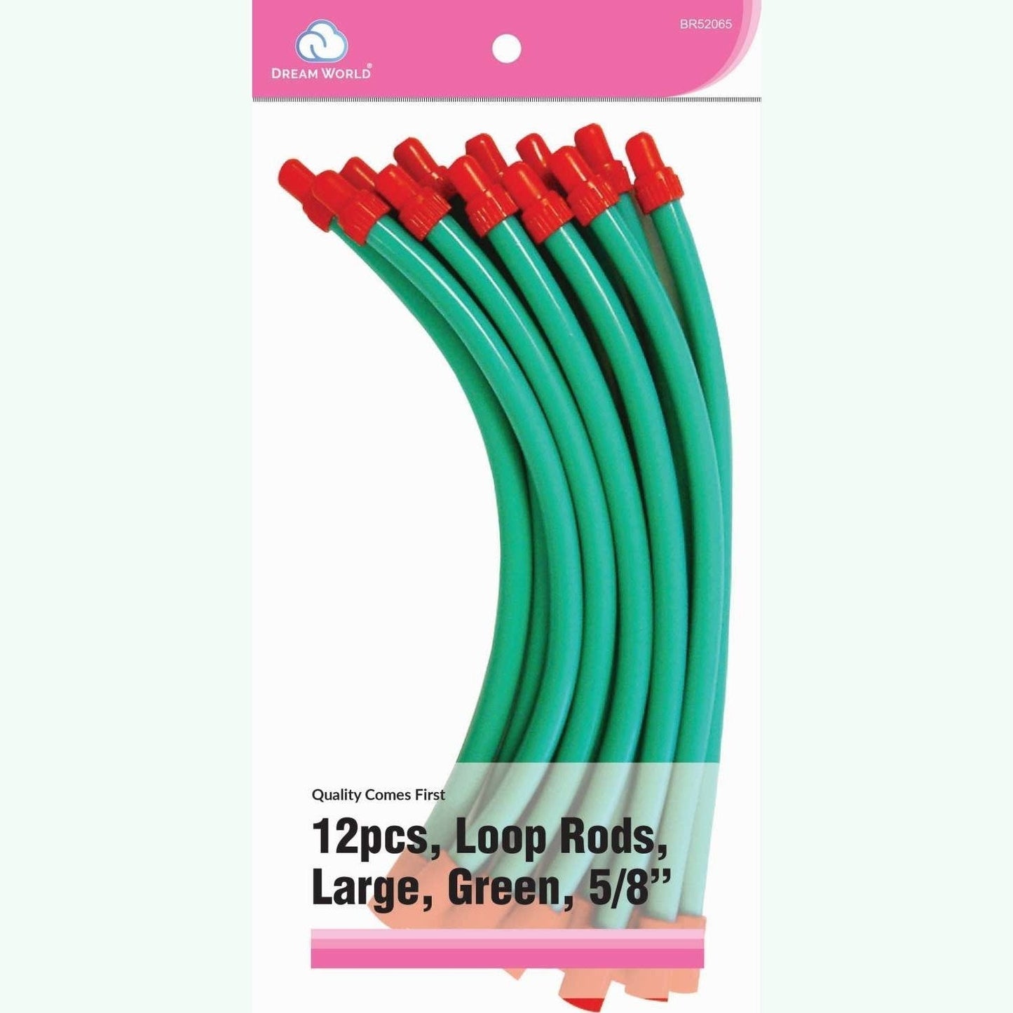 Brittny Loop Rods-Green 12 Count Large Brittny