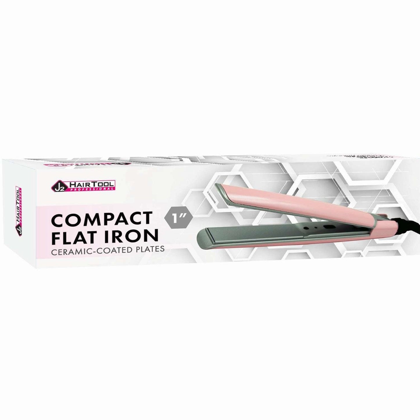 J2 Hair Tools Flat Iron Compact Pink