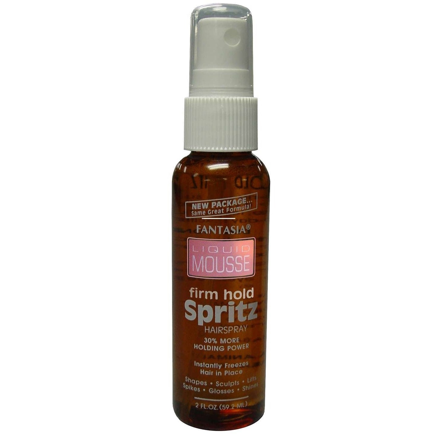 Fantasia Liquid Mousse Firm Hold Spritz Pink 2 Oz Liquid Mousse