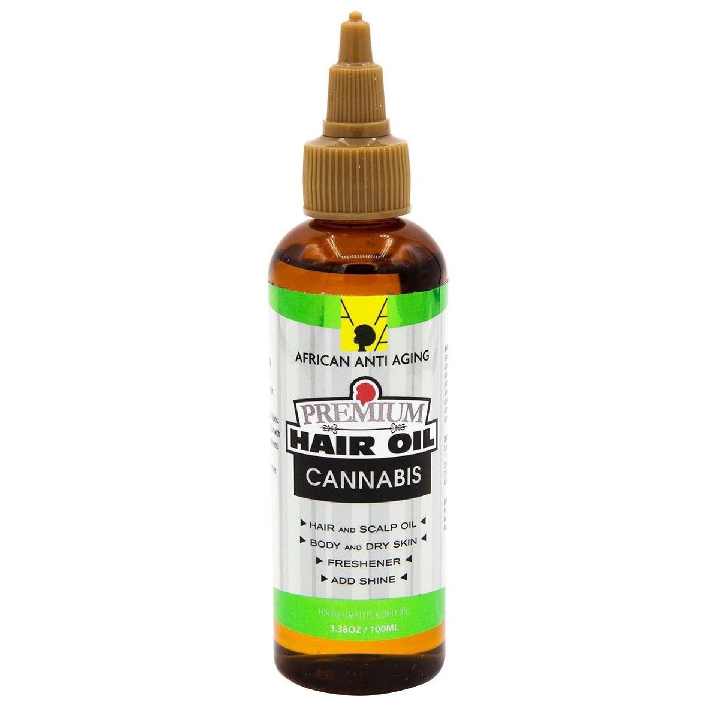 African Anti Aging Premium Hair Oil Cannabis 3.38 Oz