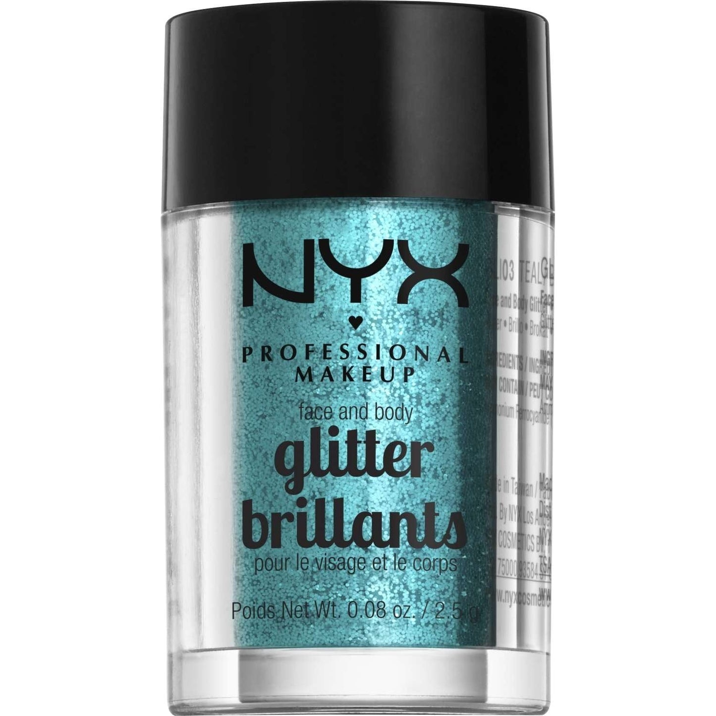 NYX Face And Body Glitter 03 - Teal 0.08 Oz NYX