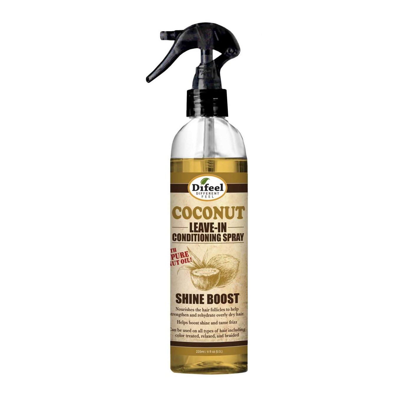 Difeel Leave In Spray Shine Coconut 6 Oz
