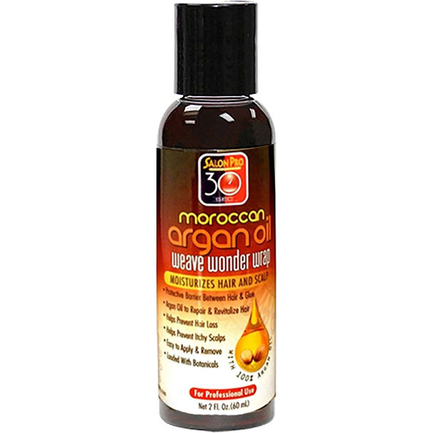 Salon Pro Weave Wond Wrap Argan Oil-Black 2 Oz