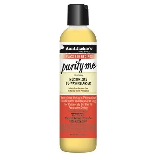 Aunt Jackie’s Flaxseed Purify Me sulfate-free co-wash for gentle cleansing and moisture