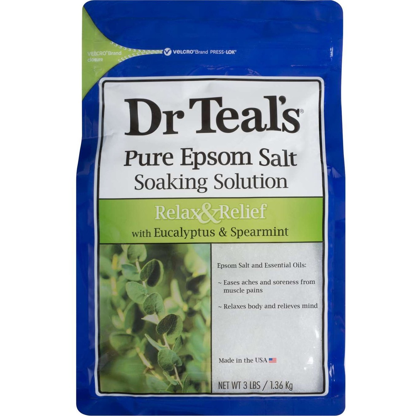 Dr Teals Relax Relief With Eucalyptus Spearmint Pure Epsom Salt Soaking Solution