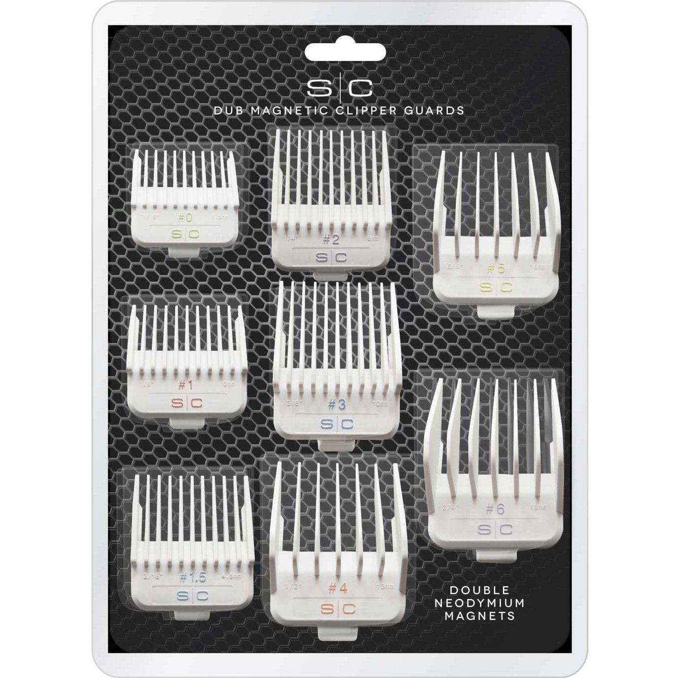 Sc Barber Hairstylist Dub Universal Double Magnetic Clipper Guards Includes 8 Assorted Sizes Coded Hair Cutting Guidescombs From 116 To 34