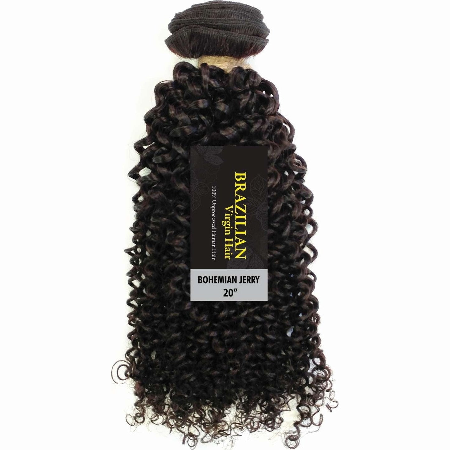Bottle of hair extensions with a label on a white background