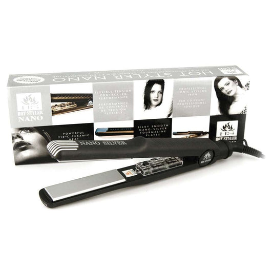 Hot Styler Silver Nano Flat Iron