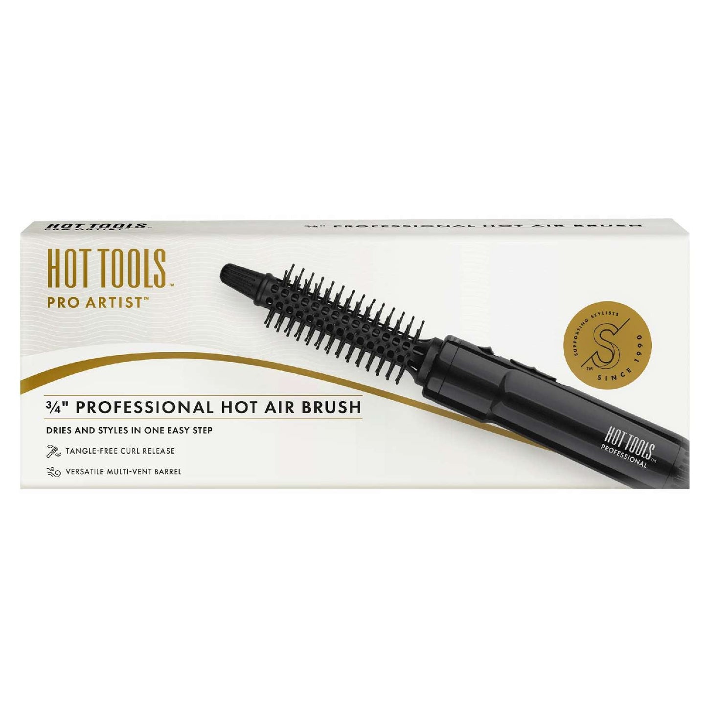 Hot Tools Pro Artist 3/4" Professional Hot Air Brush packaging on a white background
