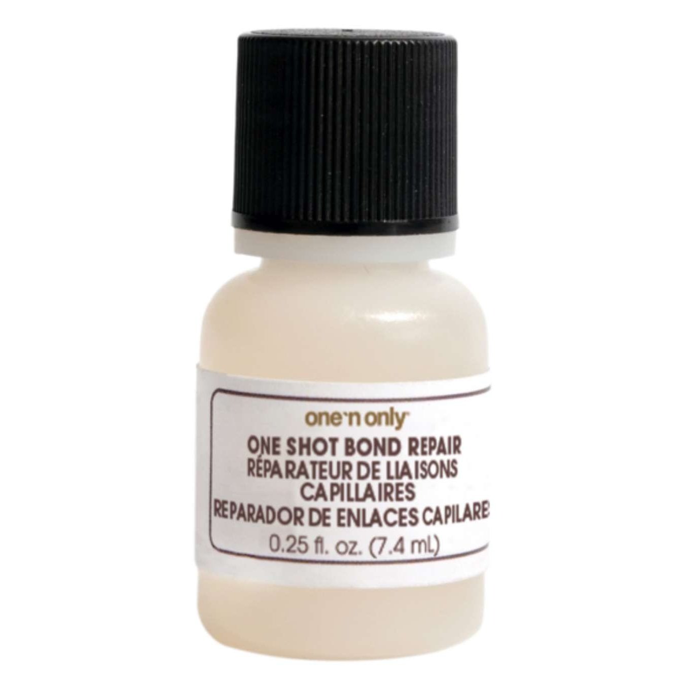Small bottle of 'one n only' One Shot Bond Repair on a white background A